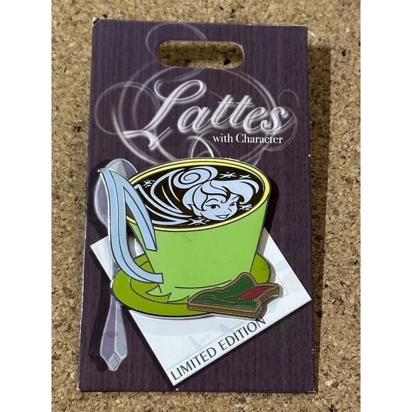 Disney Pin Limited Edition Character Lattes Series - Tinker Bell (Peter Pan) - Picture 1 of 2